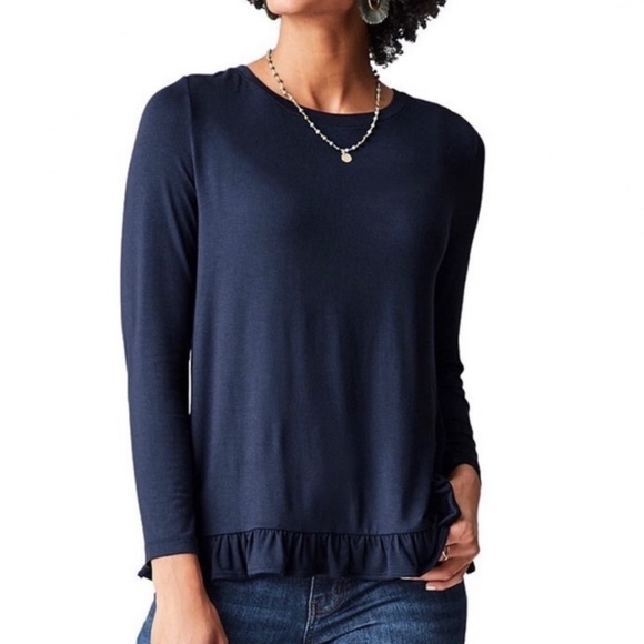 Matilda Jane Accent Ruffle Stay Warm Top - Size Medium - Picture 1 of 10